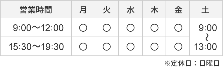 営業時間
